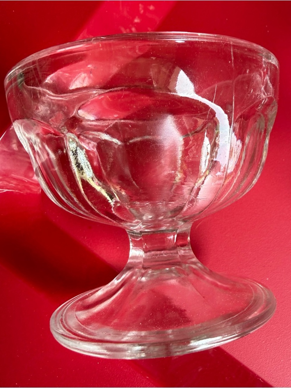 4 Federal glass Vintage Sundae dishes set of 4. Mint.